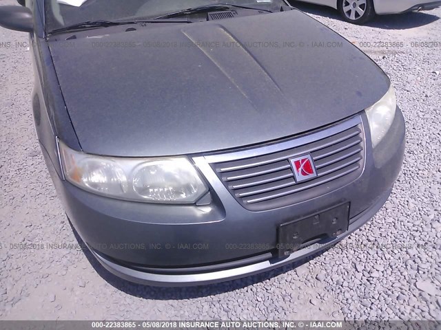 1G8AJ55F86Z131994 - 2006 SATURN ION LEVEL 2 GRAY photo 6