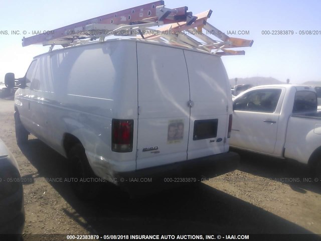 1FTNE1EW7DDB04963 - 2013 FORD ECONOLINE E150 VAN WHITE photo 3