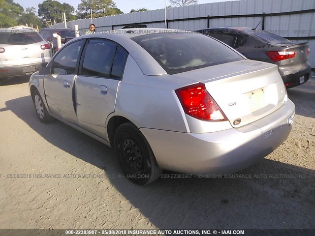 1G8AJ55F57Z138886 - 2007 SATURN ION LEVEL 2 SILVER photo 3