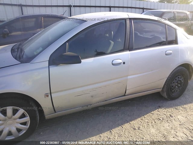 1G8AJ55F57Z138886 - 2007 SATURN ION LEVEL 2 SILVER photo 6