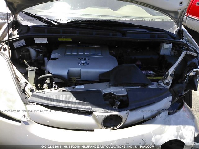 5TDZK23C97S047036 - 2007 TOYOTA SIENNA CE/LE GOLD photo 10