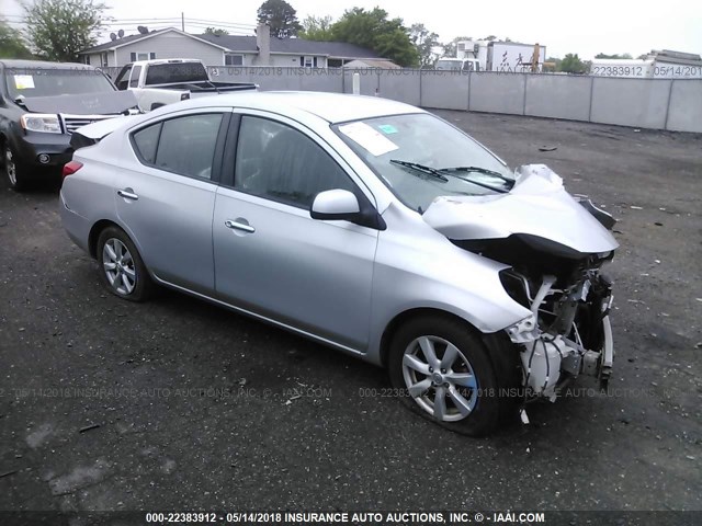 3N1CN7AP1CL814073 - 2012 NISSAN VERSA S/SV/SL SILVER photo 1