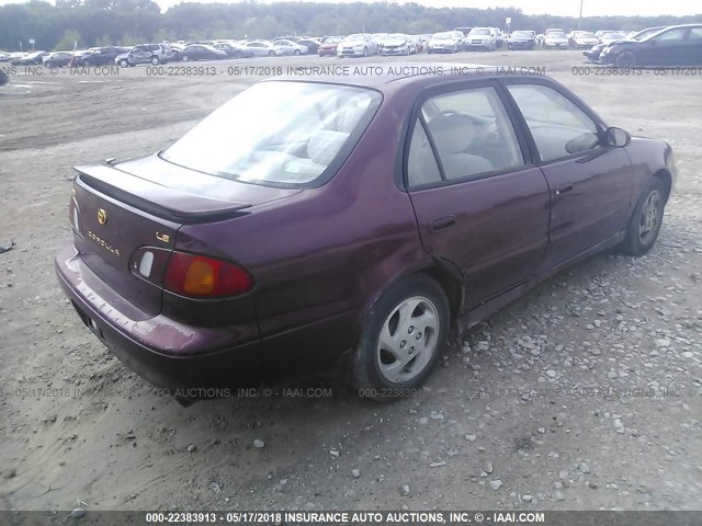 2T1BR18E6WC098888 - 1998 TOYOTA COROLLA VE/CE/LE MAROON photo 4