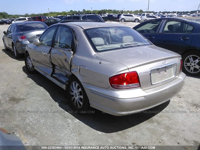 KMHWF35H85A209394 - 2005 HYUNDAI SONATA GLS/LX BEIGE photo 3