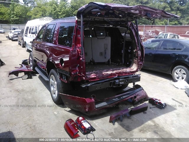 1GNSCBKC0JR269459 - 2018 CHEVROLET TAHOE C1500 LT RED photo 3