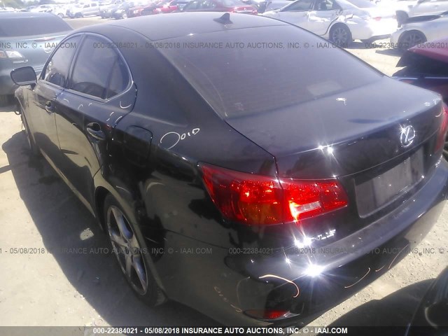 JTHBK262982073583 - 2008 LEXUS IS 250 BLACK photo 3