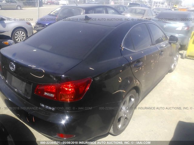 JTHBK262982073583 - 2008 LEXUS IS 250 BLACK photo 4