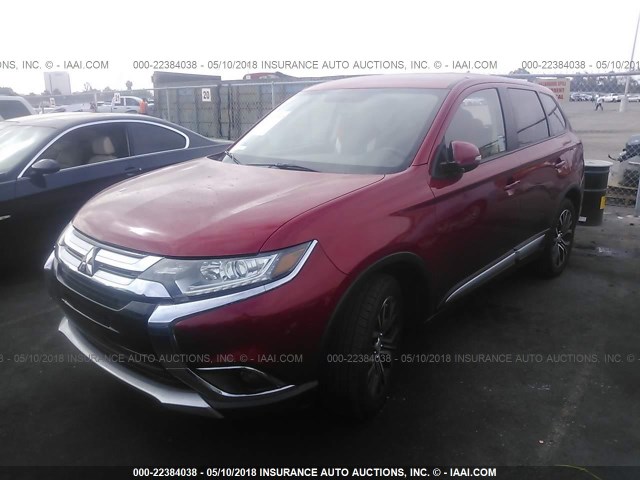 JA4AD3A35HZ013041 - 2017 MITSUBISHI OUTLANDER SE/SEL RED photo 2