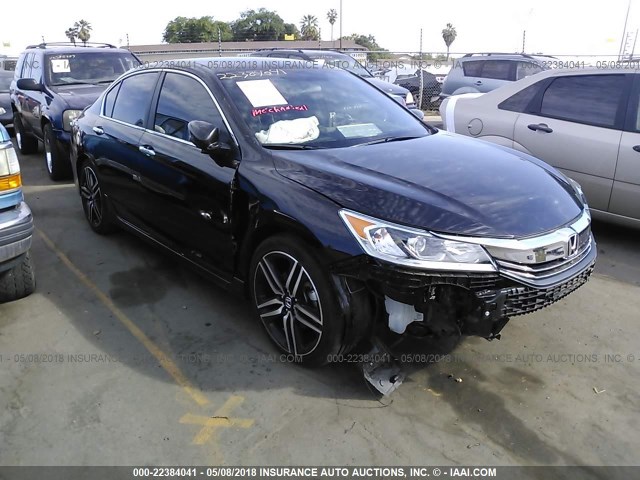 1HGCR2F52HA308084 - 2017 HONDA ACCORD SPORT შავი ფოტო 1