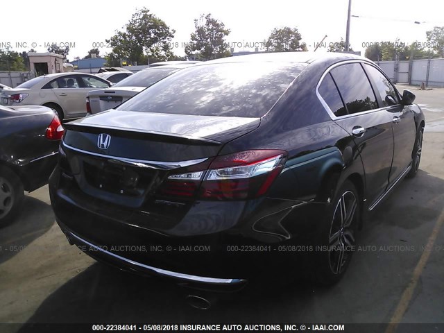 1HGCR2F52HA308084 - 2017 HONDA ACCORD SPORT შავი ფოტო 4