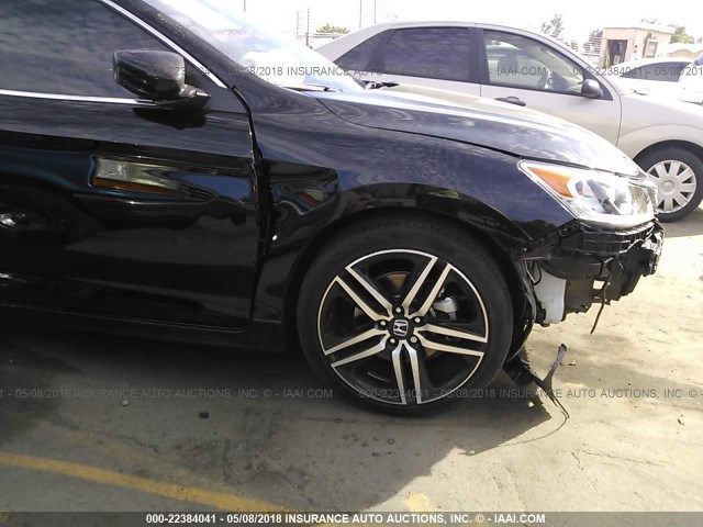 1HGCR2F52HA308084 - 2017 HONDA ACCORD SPORT შავი ფოტო 6