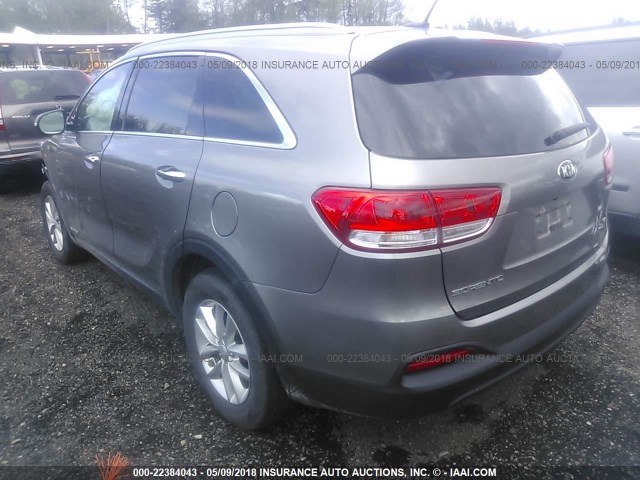 5XYPGDA50GG135737 - 2016 KIA SORENTO LX/L GRAY photo 3