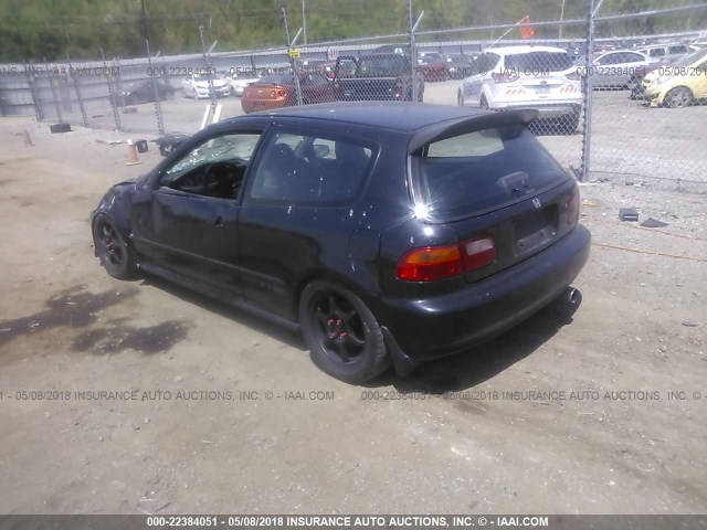 2HGEH2340SH004882 - 1995 HONDA CIVIC CX BLACK photo 3