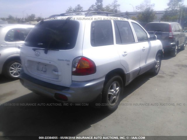 KM8SC13D82U272873 - 2002 HYUNDAI SANTA FE GLS/LX WHITE photo 4