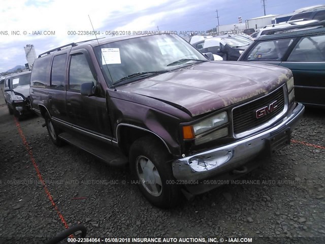 1GKFK16R7TJ732211 - 1996 GMC SUBURBAN K1500 MAROON photo 1