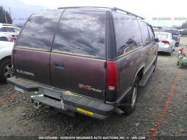 1GKFK16R7TJ732211 - 1996 GMC SUBURBAN K1500 MAROON photo 4