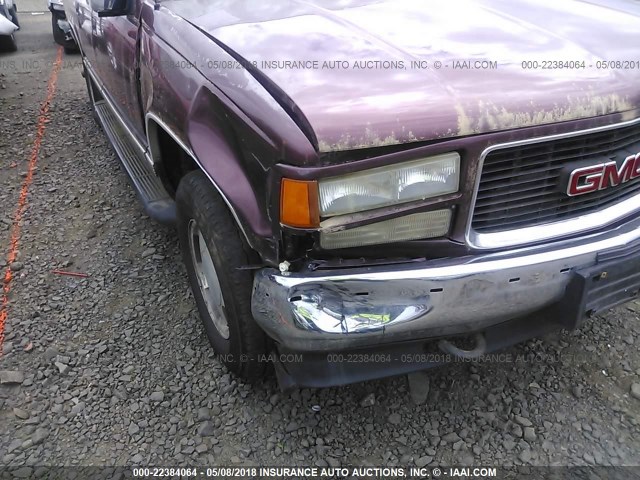 1GKFK16R7TJ732211 - 1996 GMC SUBURBAN K1500 MAROON photo 6