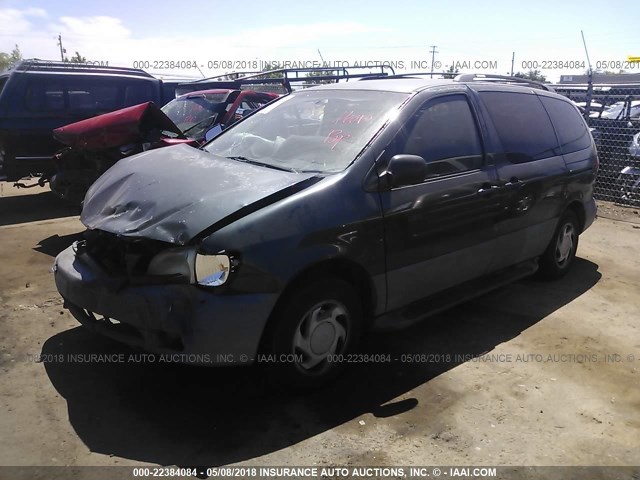 4T3ZF13C11U325948 - 2001 TOYOTA SIENNA LE/XLE GREEN photo 2