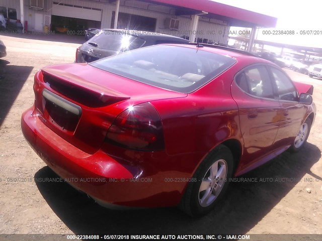 2G2WP552771149523 - 2007 PONTIAC GRAND PRIX RED photo 4