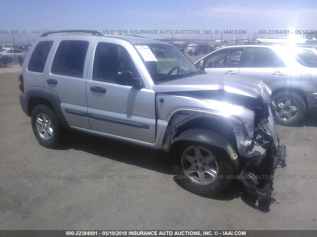 1J4GL48K23W586909 - 2003 JEEP LIBERTY SPORT/FREEDOM SILVER photo 1