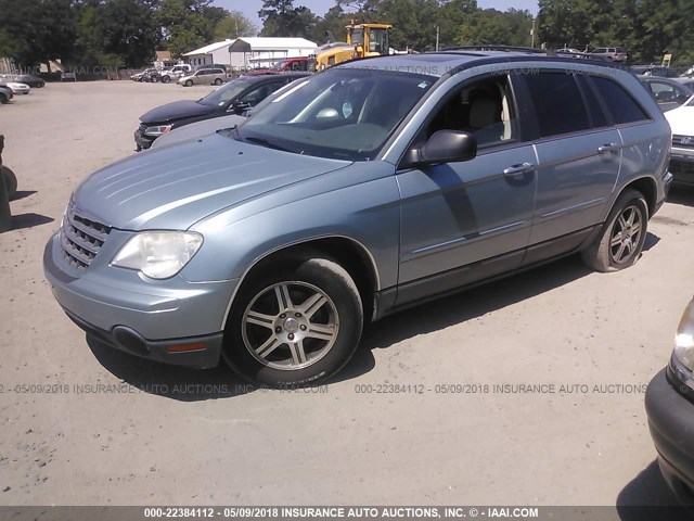 2A8GF68X38R666183 - 2008 CHRYSLER PACIFICA TOURING BLUE photo 2