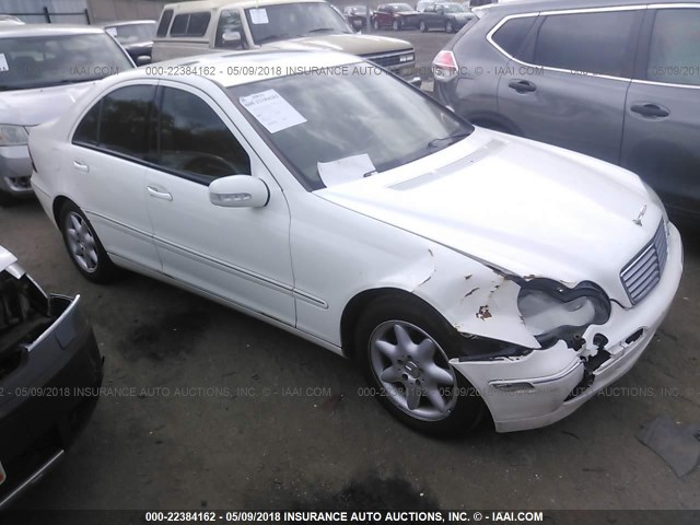 WDBRF81JX3F362154 - 2003 MERCEDES-BENZ C 240 4MATIC WHITE photo 1