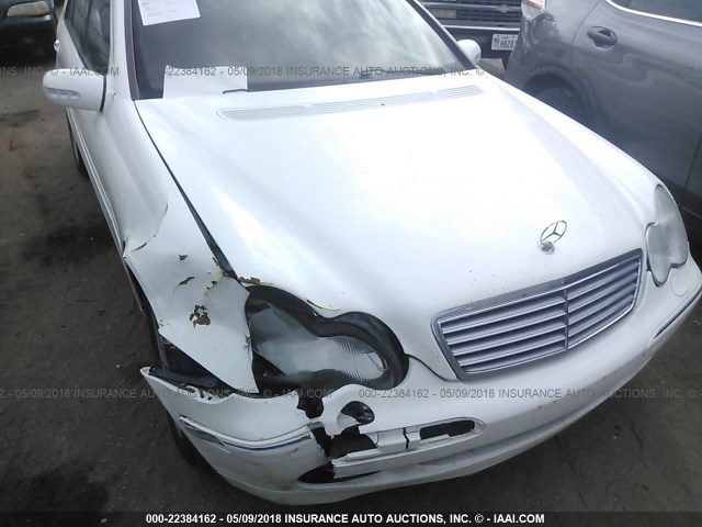 WDBRF81JX3F362154 - 2003 MERCEDES-BENZ C 240 4MATIC WHITE photo 6