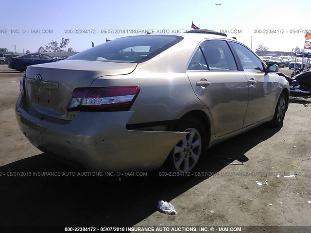4T1BF3EK1BU230091 - 2011 TOYOTA CAMRY SE/LE/XLE GOLD photo 4