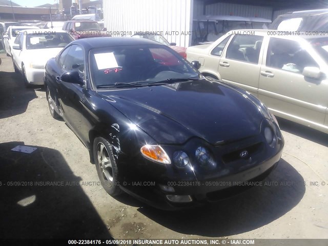 KMHJG35F01U241013 - 2001 HYUNDAI TIBURON BLACK photo 1