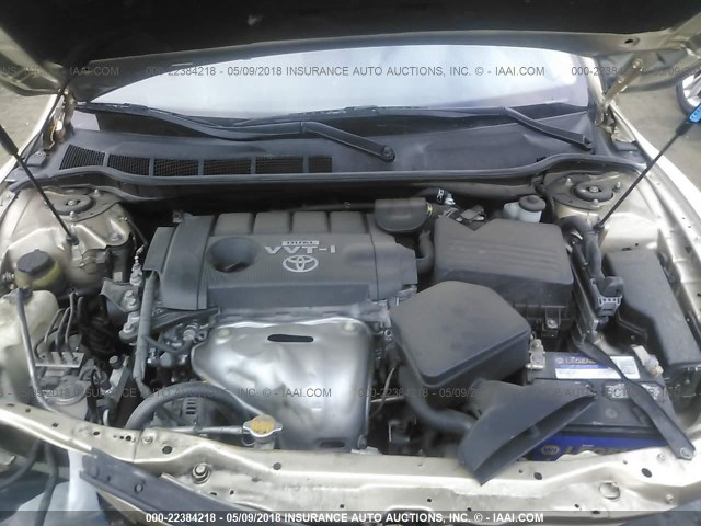 4T4BF3EK4AR058773 - 2010 TOYOTA CAMRY SE/LE/XLE GOLD photo 10