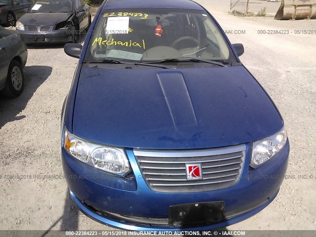 1G8AJ55F56Z117793 - 2006 SATURN ION LEVEL 2 Mavi foto 6