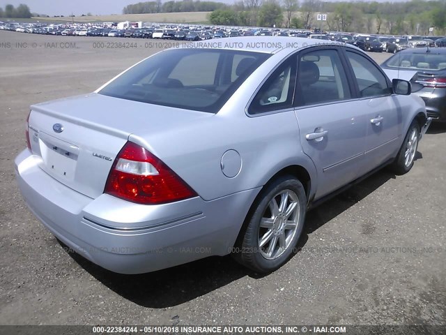 1FAHP28125G135492 - 2005 FORD FIVE HUNDRED LIMITED SILVER photo 4