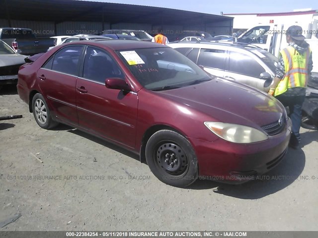 4T1BF30K12U005922 - 2002 TOYOTA CAMRY LE/XLE/SE 勃艮第红 照片 1