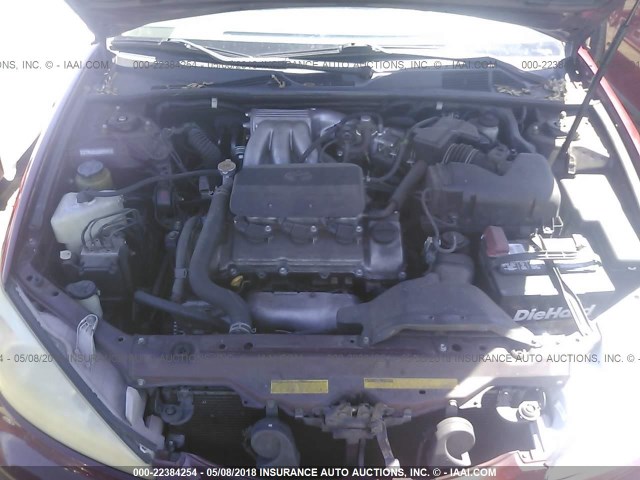 4T1BF30K12U005922 - 2002 TOYOTA CAMRY LE/XLE/SE 勃艮第红 照片 10