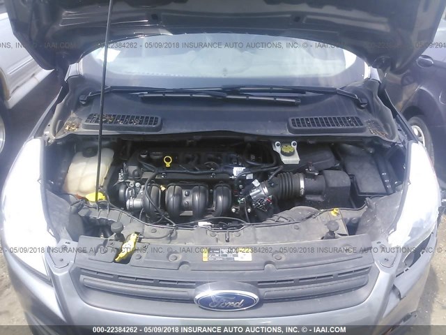 1FMCU0F75EUA35859 - 2014 FORD ESCAPE S GRAY photo 10