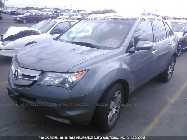 2HNYD28298H510874 - 2008 ACURA MDX GRAY photo 2