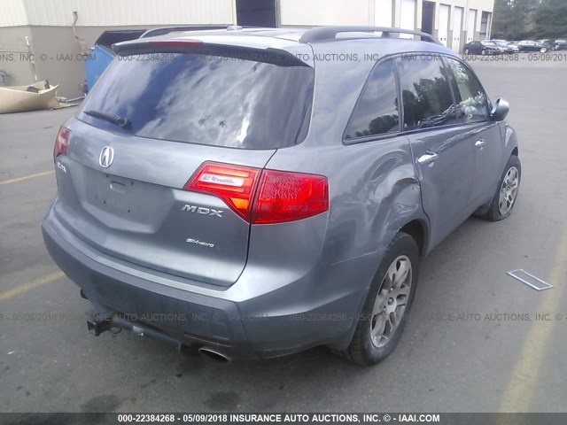 2HNYD28298H510874 - 2008 ACURA MDX GRAY photo 4