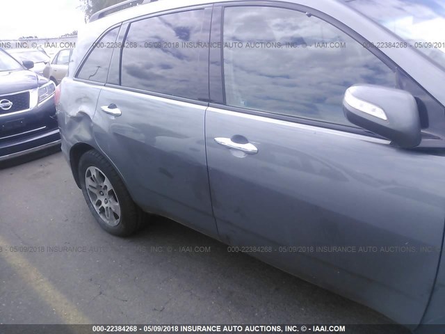 2HNYD28298H510874 - 2008 ACURA MDX GRAY photo 6