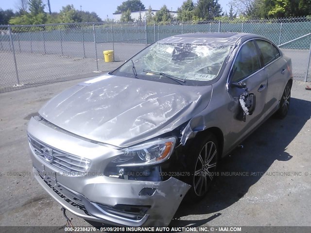 LYV402FMXGB085112 - 2016 VOLVO S60 PLATINUM BEIGE photo 2