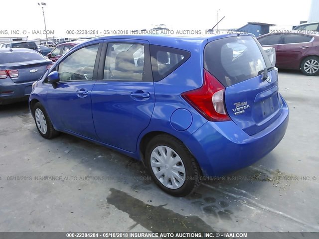 3N1CE2CP4FL377609 - 2015 NISSAN VERSA NOTE S/S PLUS/SV/SL/SR BLUE photo 3