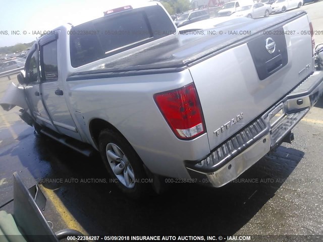 1N6BA0ED6CN311969 - 2012 NISSAN TITAN S/SV/SL/PRO-4X SILVER photo 3