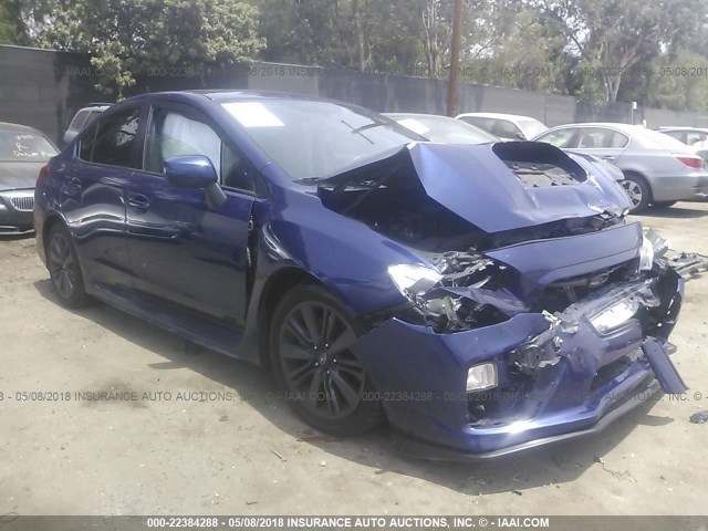 JF1VA1B69G9823659 - 2016 SUBARU WRX BLUE photo 1