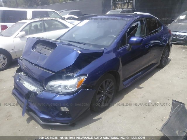 JF1VA1B69G9823659 - 2016 SUBARU WRX BLUE photo 2