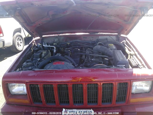1J4FF68S5XL511563 - 1999 JEEP CHEROKEE SPORT/CLASSIC წითელი ფოტო 10