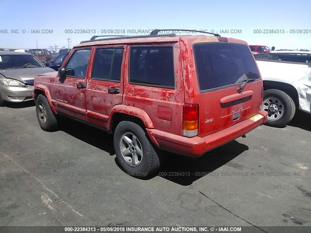 1J4FF68S5XL511563 - 1999 JEEP CHEROKEE SPORT/CLASSIC RED photo 3