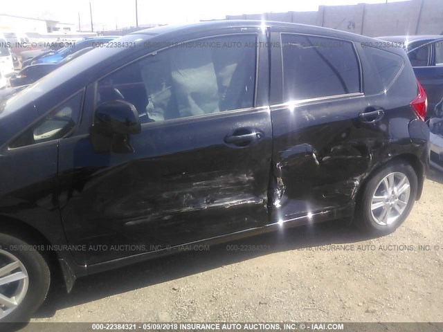 3N1CE2CP7EL379532 - 2014 NISSAN VERSA NOTE S/S PLUS/SV/SL BLACK photo 6