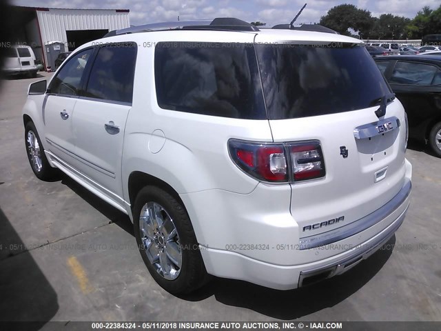 1GKKRTKDXGJ141196 - 2016 GMC ACADIA DENALI WHITE photo 3