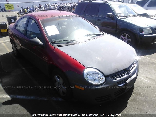 1B3ES26C13D127285 - 2003 DODGE NEON SE RED photo 1