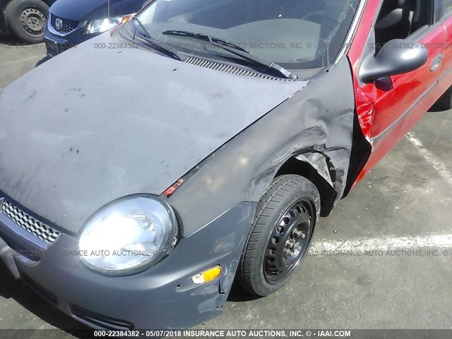 1B3ES26C13D127285 - 2003 DODGE NEON SE RED photo 6