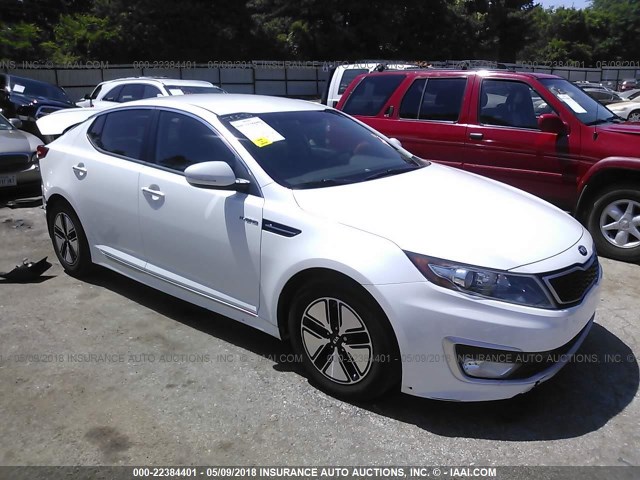 KNAGM4AD5D5061541 - 2013 KIA OPTIMA HYBRID WHITE photo 1